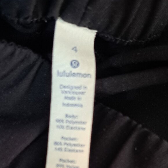 Lululemon Women's Black Draw String Straight Leg Pants LW5AHOSP3041 Sz 4 - Picture 7 of 8
